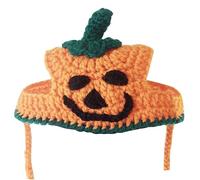 Zkydhbd Halloween Pumpkin Hat Small Dog Party Photoshoots Props Headwear Knitted Hat Pet Party Accessories