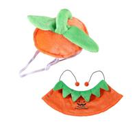 Zkydhbd Halloween Theme Pumpkin Hat With Cloak Set For Dog Dress Up Costume Halloween Headwear Dogs Accessories Pet Cloak Windproof Halloween Pet Cloak Pet Christmas Cloak Halloween Pet Cloak
