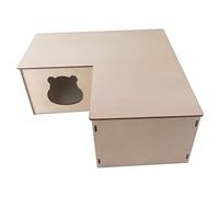 Zkydhbd Hamster House With Multi Chambers Wooden Nesting Habitat For Gerbils Chinchillas Guinea Pigs Small Animals
