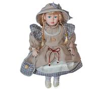 Zkydhbd Handcraft Rural Porcelain Doll With Vintage Dress For Home Centerpiece Tabletop Collectable Dolls Party Decoration With Clothing For Girls Vintage Porcelain