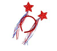 Zkydhbd Independence Days Headband With Double Heart Design Patriotic Costume Accessories For Family Gatherings And BBQs Independence Day Headbands