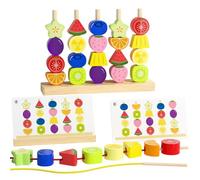 Zkydhbd Interactive Sorting Educational Toy for Kids Using Smooth Wooden Beads Problem Solving Ability Preschoolers to Logical Thinking