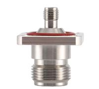 Zkydhbd L16 Female To Female 4Holes Flanges Connector 4Hole Flanges Adapter With 25mm Panel Mount N Type To Sma