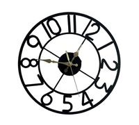 Zkydhbd Large Arabic Roman Numerals Metal Wall Clock Quiet Movements Contemporary Styles Easy Installation for Indoor Space Oversized Metal Wall Clock
