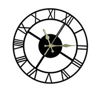 Zkydhbd Large Arabic Roman Numerals Metal Wall Clock Quiet Movements Contemporary Styles Easy Installation for Indoor Space Oversized Metal Wall Clock
