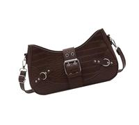 Zkydhbd Modern Crossbody Bag With Metallic Rivets Soft PU Leather Practical Carryall Shoulder Bags Travel Underarm Purse Trendy Office Casual Use Handbag