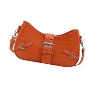Zkydhbd Modern Crossbody Bag With Metallic Rivets Soft PU Leather Practical Carryall Shoulder Bags Travel Underarm Purse Trendy Office Casual Use Handbag