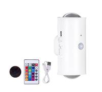 Zkydhbd Motion Sensors Wall Lamp Bedroom Wall Sconce 16 Color Double Head LED Night Light Rechargeable Mount Night Light