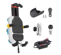 Zkydhbd Motorbike Phone Mount Bike Mount Holder Cellphone Handlebar Holder With 15W Motorcycles Chargers