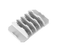 Zkydhbd Multi Slots Standing Holder Desk Organizing Stand for Notebook Folder Secure ABS Frame Quick Setup Modern Laptop Organiser Shelf