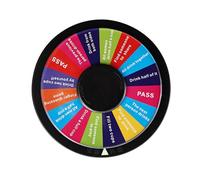 Zkydhbd Multilingual Acrylic Game Wheel Rotating Center Axes Spinner Team Building Game For Entertainment And Challenges Interactively Drinking Roulettes Board