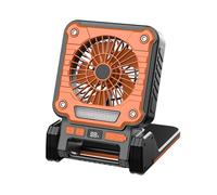 Zkydhbd Multiple Speed Outdoor Solar Fan USB Charging Foldable USB Charging Integrated Light For Camping Beach Activity Solar Fan