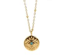 Zkydhbd Multipurpose Eyes of the Devil Coin Necklace Adjustable Length Fashion Jewelry Accessory for Men and Women Daily Use