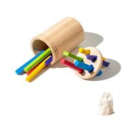 Zkydhbd Natural Wood Color Sorting Cups For Children 1-3 Years Sorting Toy Learning Toy Shape Matching Fine Motor Skill Builder Baby Shape Matching Games