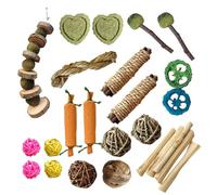 Zkydhbd Natural Wood Pet Toy Set Small Animal Chewing Toy Wood Hamster Toy For Rabbits Hamsters And Chinchillas Pet Teeth Grinding Block