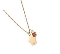 Zkydhbd Necklace Stainless Steel Neck Chain Baptism Communion Stylish Spiritual Jewelry with Gemstones