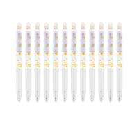 Zkydhbd Pack of 12 0.5mm Quiet Clicks Gel Pen Quick Drying Inks Smooth Writing for Study Office Exams Comfortable Grip Design Quiet Clicks Gel Pen