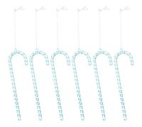 Zkydhbd Pack of 6 Permanent Polyacrylate Candy Stick Suspended Ornamentation Clear Christmas Deck for Window Curtain Door Holiday Decoration Modern Simple Christmas Tree Deck