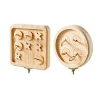 Zkydhbd Parrot Cage Enrichment Toy Wood Block Chew For Cage Biting Safe Wood Bead Toy For Chewing Cage Toy Parrot Foraging Toy For Large Birds Small Birds