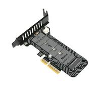 Zkydhbd PCIe5.0 NVMe Drive to PCIeX4 Expansion Card Double Bandwidth for Fast Speed Storage Upgrades in Gaming NVME to PCIe Adapter