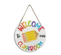 Zkydhbd Personality Classroom Door Sign Welcome Signs For Door Decorations Back To School Doors Hanger Wreath Gift Teacher Hanger Signs