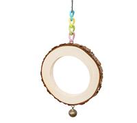 Zkydhbd Pet Budgies Cage Perch Stand Swing Parrots Swing Hanging Toy Cage Wood Bird Climbing Rope Parrots Swing Bird Training Toy
