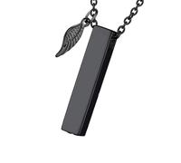 Zkydhbd Pet Cremation Jewelry Angelic Wing Pendants Ashes Locket Necklace Pet Memorial Ashes Holder For Human Remembrances Memory