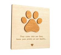 Zkydhbd Pet Dog Puppy Memorial Wood Card Pet Card For Desktop And Indoor Display Pet Loss Sympathy Dog Loss Card