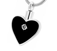 Zkydhbd Pet Urn Necklace For Ashes Cremation Heart Charm Necklace Neck Jewelry Supplies For Pet Memorial Jewelry Accessories Ashes Urn Pendants