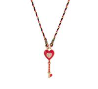 Zkydhbd Playful Multicolor Leaf Heart Charm Necklace Featuring Dopamine Color Palette Styles For Casual Or Formal Outfits Heart Shaped Clovers Drop Necklace For Women