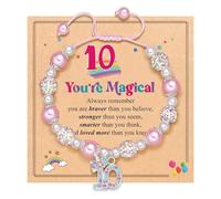 Zkydhbd Playful Rainbow Beaded Girls Sparkling Beaded Wristband Jewelry Birthday Present Unicorns