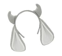 Zkydhbd Plush Sheep Horn Headband - Gray White Furry Ears Costume Accessory For Parties & Cosplay Nonslip Animal Ear Headbands Children