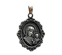 Zkydhbd Portable Heart Of Jesuses Necklace Oval Medallions Craft From Sturdy Stainless Steel Accessory For Everyday Faith Religious Pendant