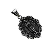 Zkydhbd Portable Heart Of Jesuses Necklace Oval Medallions Craft From Sturdy Stainless Steel Accessory For Everyday Faith Religious Pendant