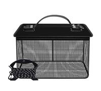 Zkydhbd Portable Meshes Fishing Net Storage Cage Floating Fishing Basket Live Fish Protectors Holder Bucket Easy To Use For Live Fish Baits