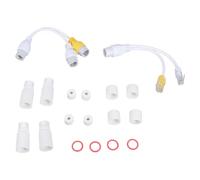 Zkydhbd Power Over Ethernet Splitter Networking Cabling Connector RJ45 Connector For Security Camera Install Double Purpose Power Over Ethernet Separator And Data Transmission