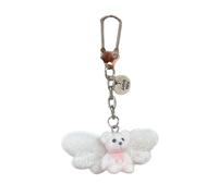 Zkydhbd Practical Small Sturdy Flocking Bear Charm Accessory for Keychains Phones Decoration Portable Gifts for All Ages Hanging Ornament