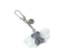 Zkydhbd Practical Small Sturdy Flocking Bear Charm Accessory for Keychains Phones Decoration Portable Gifts for All Ages Hanging Ornament