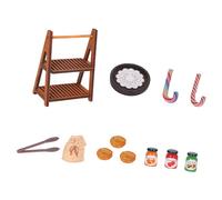 Zkydhbd Resin Pastries Display Dessert Shelf for Miniature Dollhouses Enhances Creative Pretend Dollhouses Candy Pallet for Kids