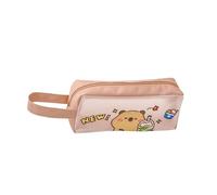 Zkydhbd See Through Pencil Case Water Resistant PU Pen Pouches with Portable Handle Organizers Bag Travel Cosmetics Bag Kids Pouches