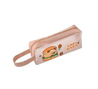 Zkydhbd See Through Pencil Case Water Resistant PU Pen Pouches with Portable Handle Organizers Bag Travel Cosmetics Bag Kids Pouches