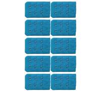 Zkydhbd Set Of 10 Bra Hook Extenders Soft Fabric 3 Rows 2 Hooks Back Extension Adjustable Belt For Enhances Comfort And Fit Attachments