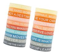 Zkydhbd Set Of 20 Silicones Motivational Wristbands With Inspirational Sayings Multi Color Assortment For Gifting And Party Fashion Silicones Bracelets