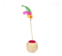 Zkydhbd Sisal Rope Toy Balls Feather For Kitten Cats Teaser Scratcher Balls Supplies New Year Gift Interactive For Kitten