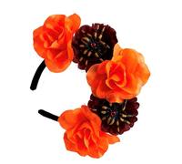 Zkydhbd Skull Spiders Flower Headwear Party Halloween Bride Headpiece Spiders Bride Hair Hoop For Live Show Role Play Gothic Rose And Spiders Hair Ornament