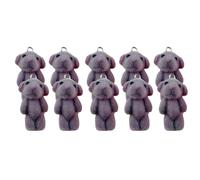 Zkydhbd Small Bear Keychain Fashion Bear Bag Charm Adornment Hanging Decors Alloy Texture Suitable for Backpacks and Plush Keychain