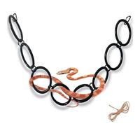 Zkydhbd Snake Tanks Accessory Encourage Natural Movement With Rings Secure Metal Fastener Reptiles Exercise Equipment Snake Climbing Chain Toy