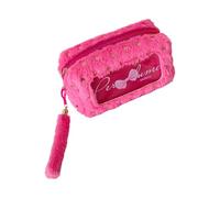 Zkydhbd Soft Pencil Pouches Stylish Bowknot Decoration Roomy Interior Strong Zippers Closure Flexible for Students Professional Plush Bowknot Pen Case