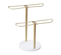 Zkydhbd Space Saving Hair Claw Clip Organiser Sturdy Metal Frame with Wooden Base Decorative Storage Rack for Girls Women Baby Headband Organiser