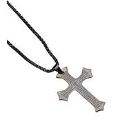 Zkydhbd Spanish Scripture Crosses Necklace Symbolizing Faith and Protective Alloy for Daily Wear or Religious Ceremonies